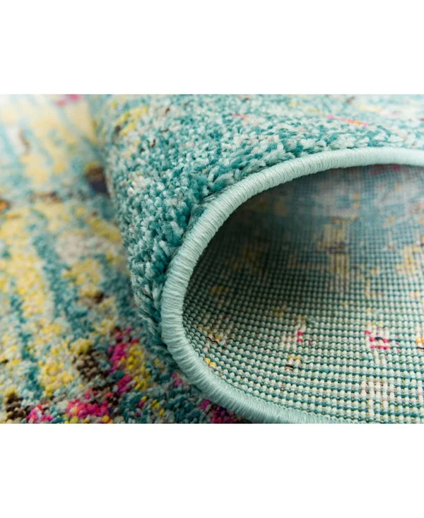 Unique Loom Chagall Vita Area Rug - 4& x 6& Turquoise