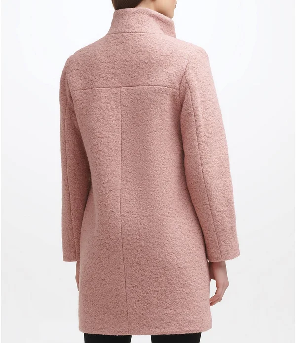 Women's Kenneth Cole New York Wool Blend Boucle Coat 5705547 - X-Small - Black