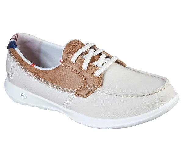 Skechers Women's GOwalk Lite Playa Vista Boat Shoe, Natural