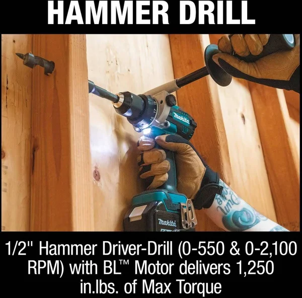 Makita XT452T 18V LXT 5.0Ah Lithium-Ion Brushless Cordless 4 Tool Combo Kit
