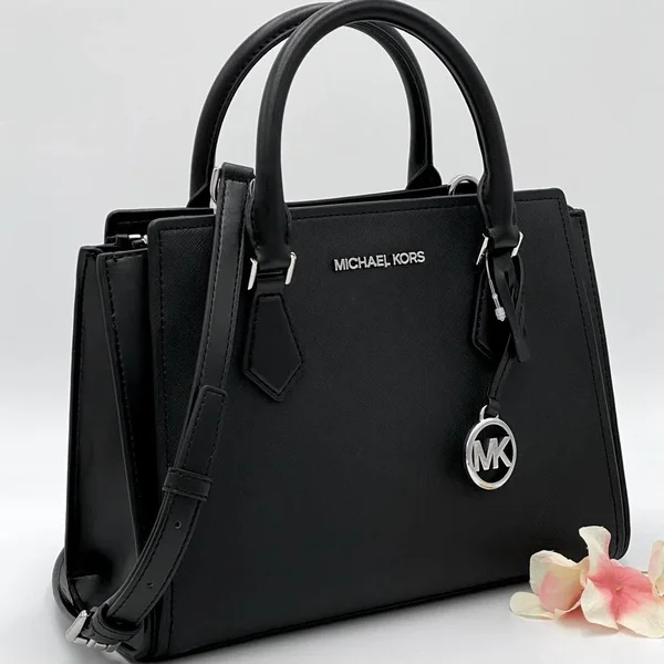 Michael Kors Bags, Michael Kors Hope Medium Messenger, Color: Black/Silver, Size: Os, Bag_Zz&s Closet