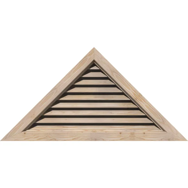 Ekena Millwork GVWTR72X2400SFPPI 72x22W x 24x22H Triangle Gable Vent (88 1/2x22W x 29 1/2x22H Frame Size) 8/12 Pitch: Primed, Fu