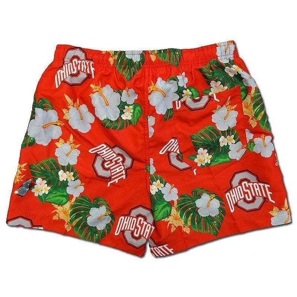 Ohio State Buckeyes Floral Swimming Trunks - Mens Size: 2XL
