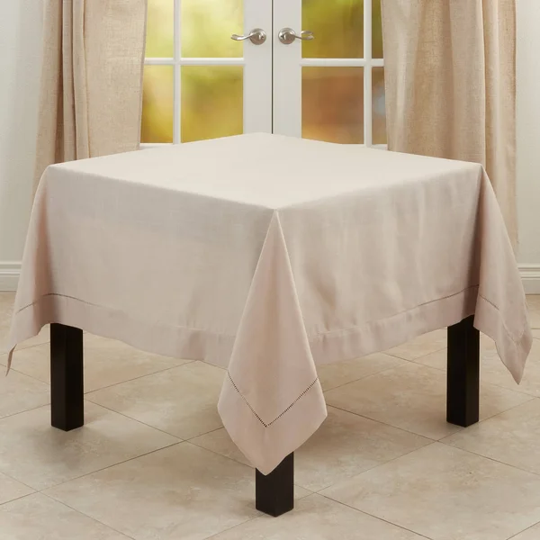 Saro Lifestyle 6308.T70120B 120 x 70 in. Rochester Collection Tablecloth with Hemstitched Border - Taupe