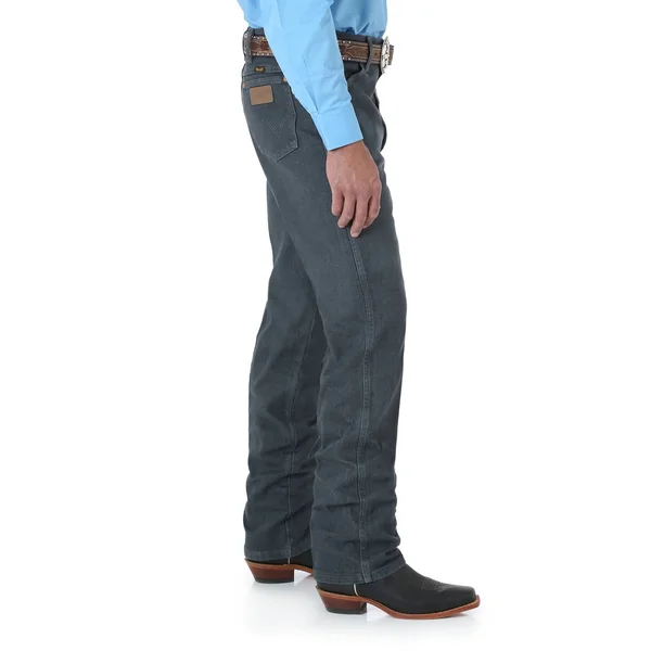 Wrangler Men's Cowboy Cut Slim Fit Charcoal Gray, 27x32
