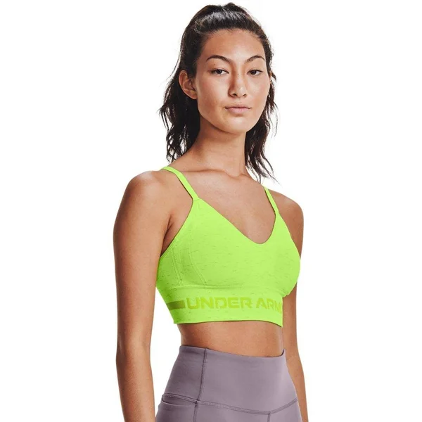 Under Armour Women's Seamless Low Long Heather Sports Bra - Green - Xs