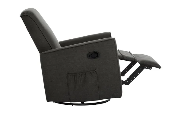 Evolur Raleigh Basic Glider - Recliner, Rocker Charcoal