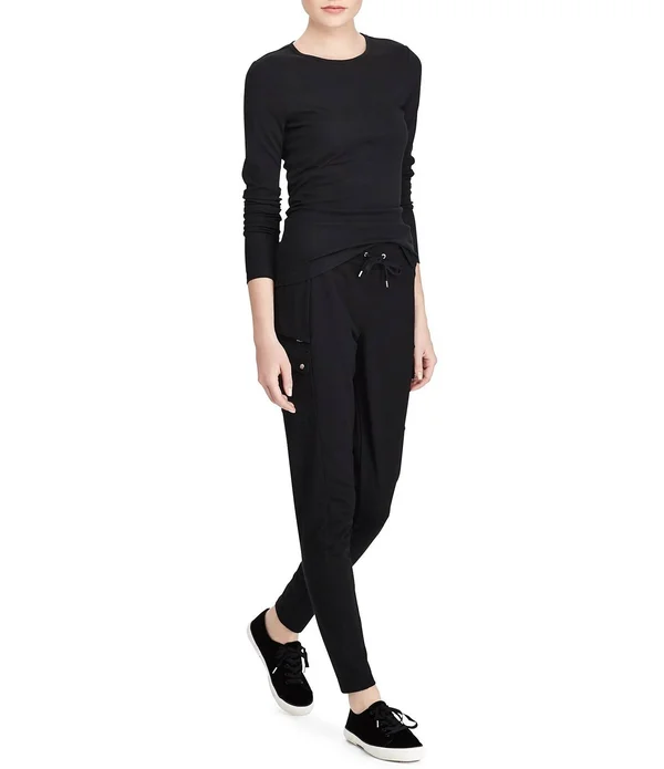 Lauren Ralph Lauren Long-Sleeve Stretch Cotton T-Shirt - S