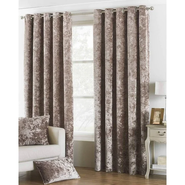 (66 x 90in, Oyster) Riva Paoletti Verona Eyelet Curtains
