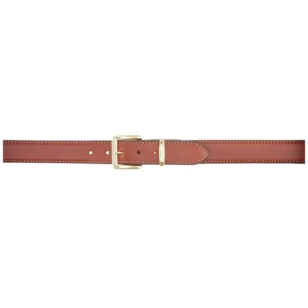 Aker Leather 1.5in Reinforced Dress/gun Leather Lined Belt - Plain, Waist 48, Chrome Buckle, Tan, Large, B21-TP-48