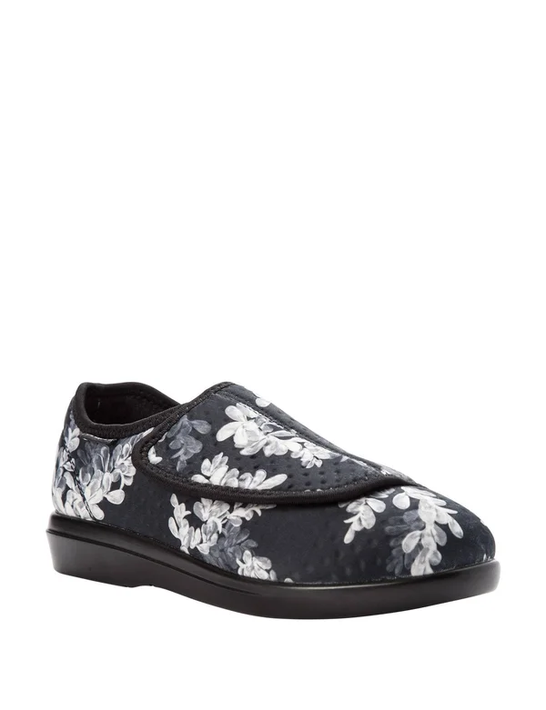 Propet Women's Cush N foot - Size: 8, Black Floral