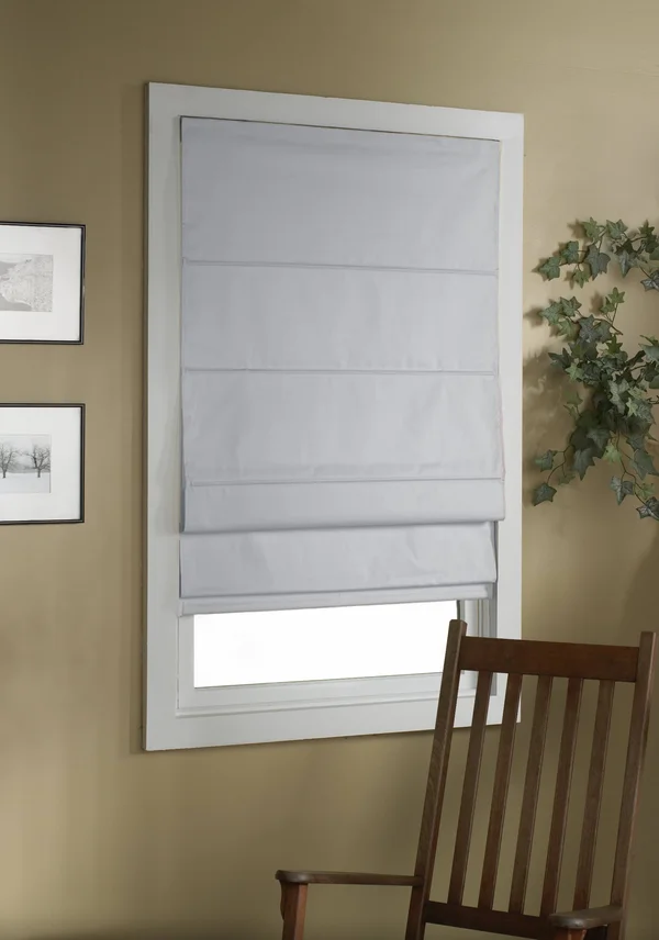 Blackout Cordless Roman Shade White