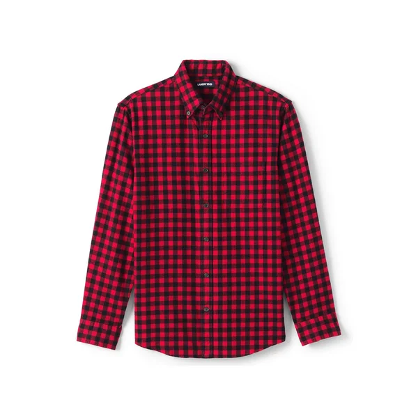 Lands& End Traditional Fit Flagship Flannel Shirt