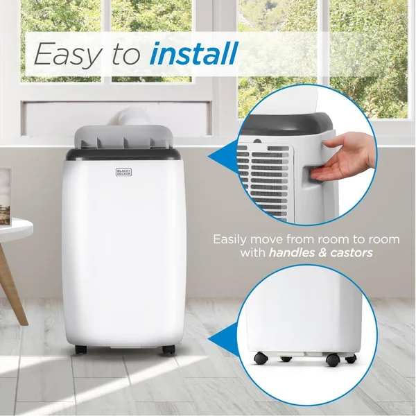 Black+decker Bpp10wtb Portable Air Conditioner with Remote Control - 10, 000 BTU