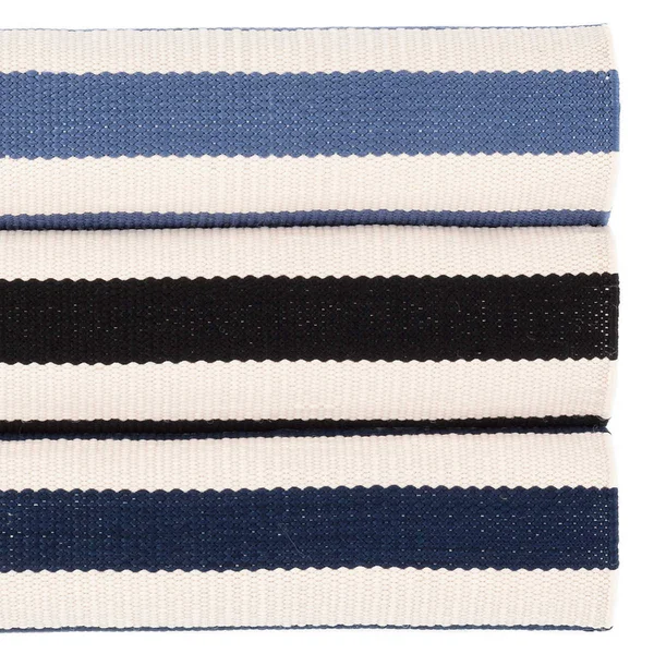 Dash Albert Port Stripe Black Indoor/Outdoor Rug 3x5
