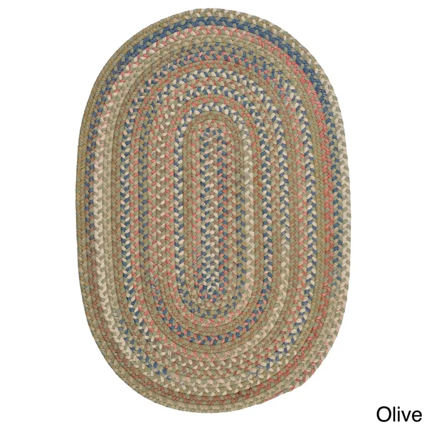 Copper Grove Coconino Braided Area Rug - 4& x 6& Oval - Olive