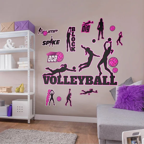 Fathead Volleyball Wall Decal Collection