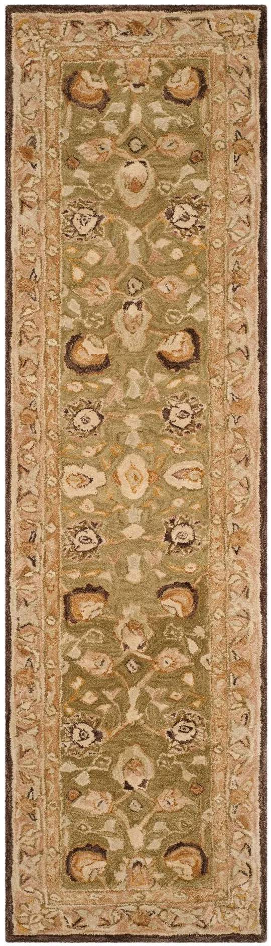 Safavieh Anatolia AN512C 2&3x22 x 10&0x22 Runner Sage, Beige Area Rug