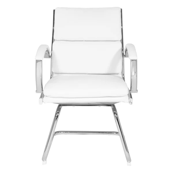 Work Smart Mid-Back Faux Leather Visitor's Chair in Black