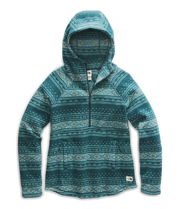 The North Face Women's Printed Crescent Hooded Pullover: Ponderosa Green Fair Isle Print2