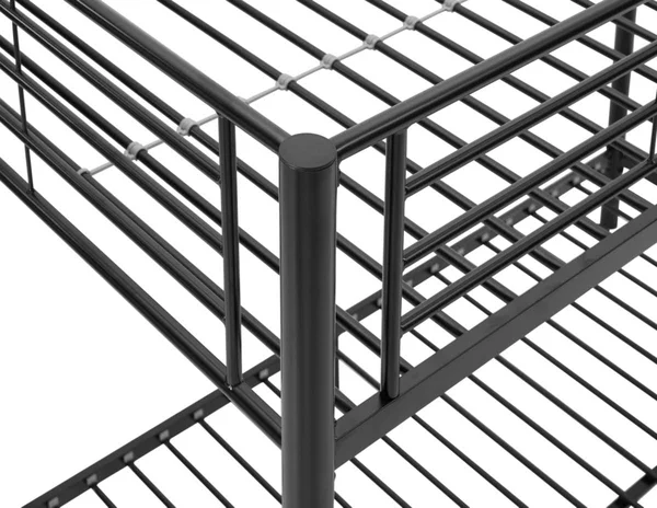 Premium Metal Twin Over Full Bunk Bed - Black - Black