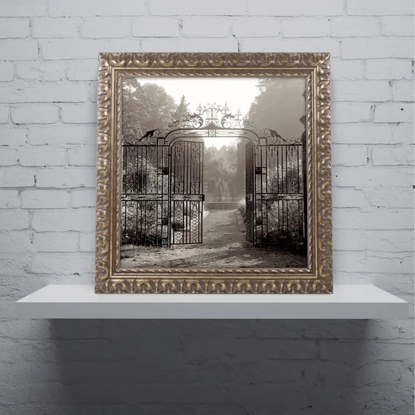 Trademark Art Alan Blaustein 'Hampton Gates III' Ornate Framed Art