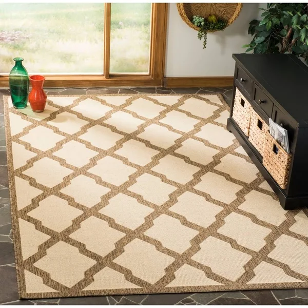 Safavieh Linden LND122L Cream/Aqua 4& x 6& Area Rug