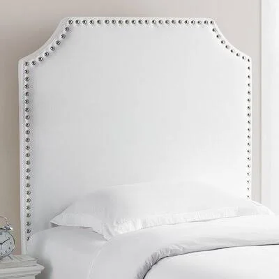 Chula Bevel Tacked Plush College Twin Upholstered Headboard Charlton Home Color: White