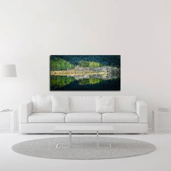18x22 x 36x22 Spring Greens by Lynne Douglas Print on Canvas