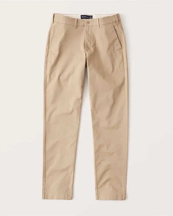 Abercrombie & Fitch Men's Athletic Skinny Chinos in Light Khaki - Size 28 x 28