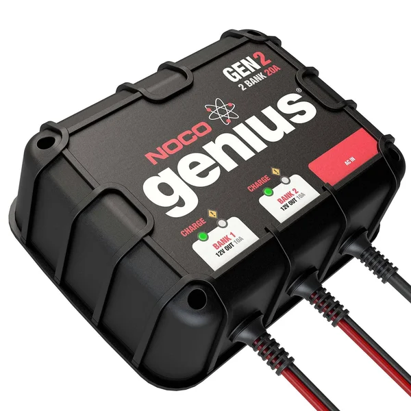 NOCO Gen2 Genius 20A Onboard Battery Charger - 2 Bank
