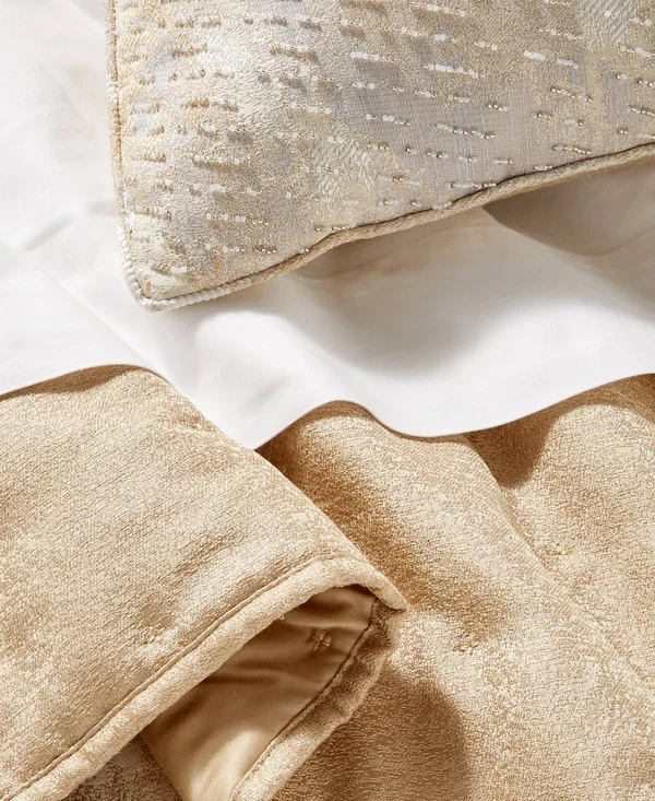Hotel Collection Metallic Stone Full/Queen Duvet Cover Gold/Silver