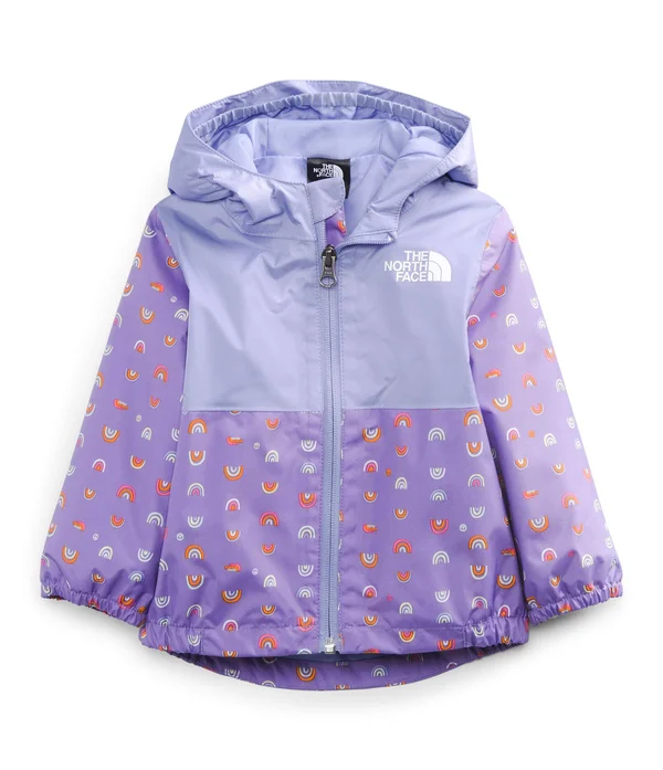 The North Face Infant Zipline Rain Jacket - 12-18M - Pop Purple Rainbows End Print