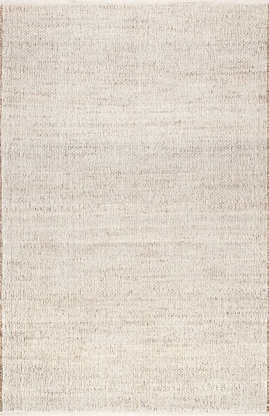 nuLOOM Solid Elfriede Natural 3& x 5& Area Rug