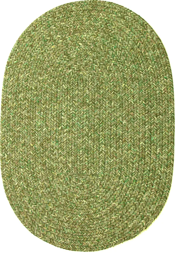 Rhody Rug Sandi Indoor/Outdoor Braided Rug - Bayleaf 3& x 5& Oval