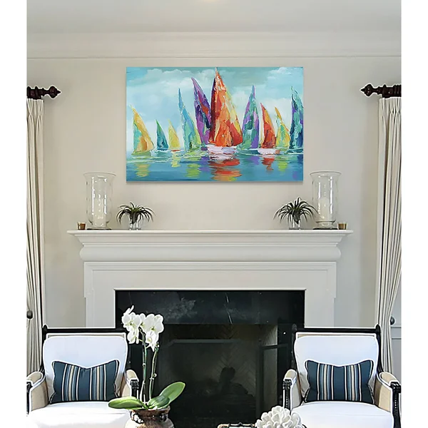 Fine Day Sailing I -Premium Gallery Wrapped Canvas - 12 x 18