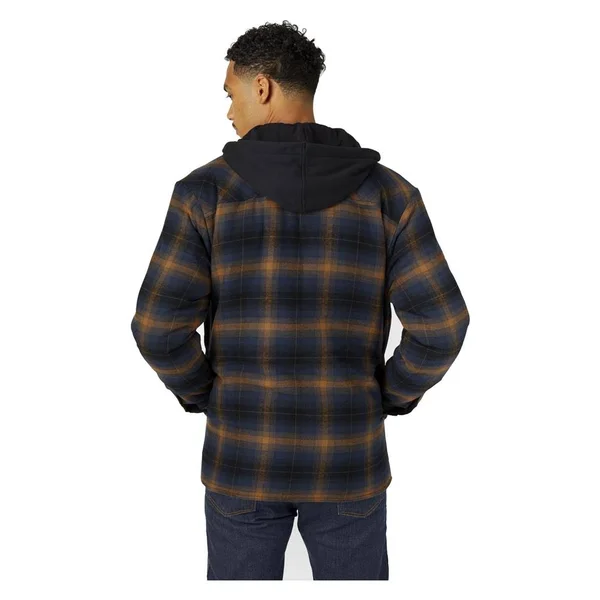 Dickies Men's Relaxed Fleece Hooded Flannel Shirt Jacket