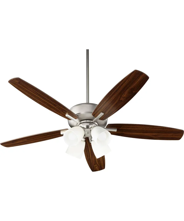 Quorum 70525-465 Breeze 52 inch, 4 Light Ceiling Fan, Satin Nickel