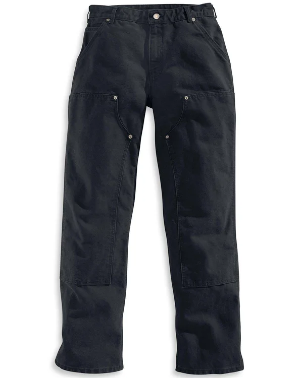 Carhartt Men's Duck Double Front Work Dungaree - B136, Black