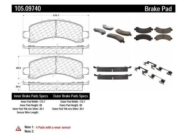 Centric 105.09740 Disc Brake Pad