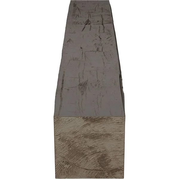 Ekena Millwork MANUHH08X12X48HD 8x22H x 12x22D x 48x22W Hand Hewn Faux Wood Fireplace Mantel - Natural Honey Dew