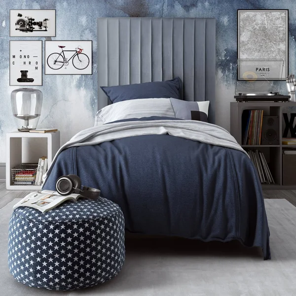 TOV Furniture Arabelle Grey Bed Twin