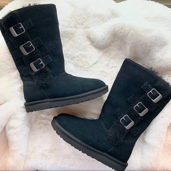 Ugg Shoes - Ugg Black Klea Boots Size 5, Color: Black/Silver, Size: 5, Mkbrodie&s Closet