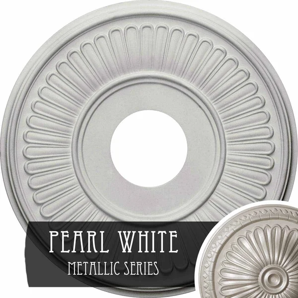 Ekena Millwork CM15BEPWS 15 3/4x22OD x 3 7/8x22ID x 3/4x22P Berkshire Ceiling Medallion (Fits Canopies Up to 7x22), Hand-Painted