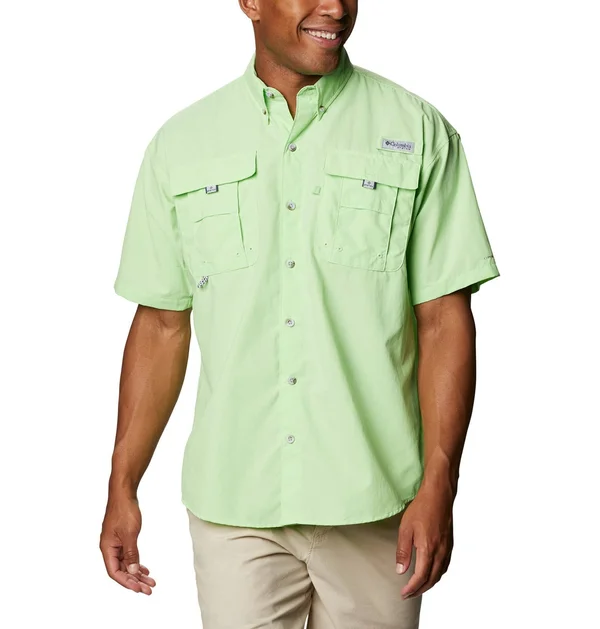 Columbia Men's PFG Bahama Button Down Shirt - XXS, Green
