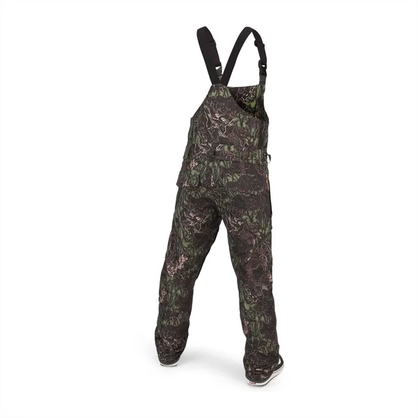 2022 Volcom Roan Bib Overall in Woodland Camo, L