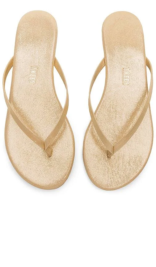 Tkees Glitters Flip Flop in Metallic Gold - Size 10 (also in 5 - 6, 7, 8, 9)
