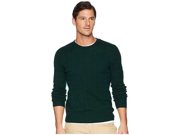 Ralph Lauren Men's Cable-Knit Cashmere Sweater - Size XXL in College Green