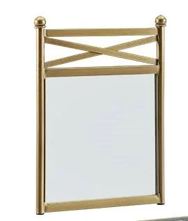 Mainstays Gold Metal Vanity with Wall Mirror and Upholstered Stool