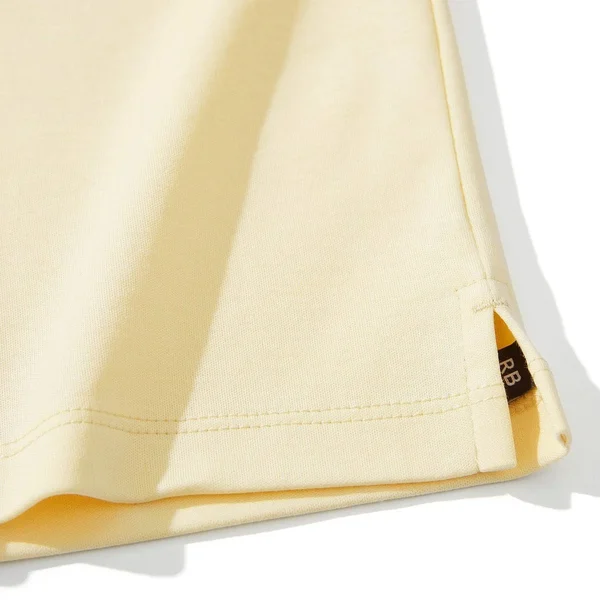 Georgia Crew Neck T-Shirt, M, Pale Yellow